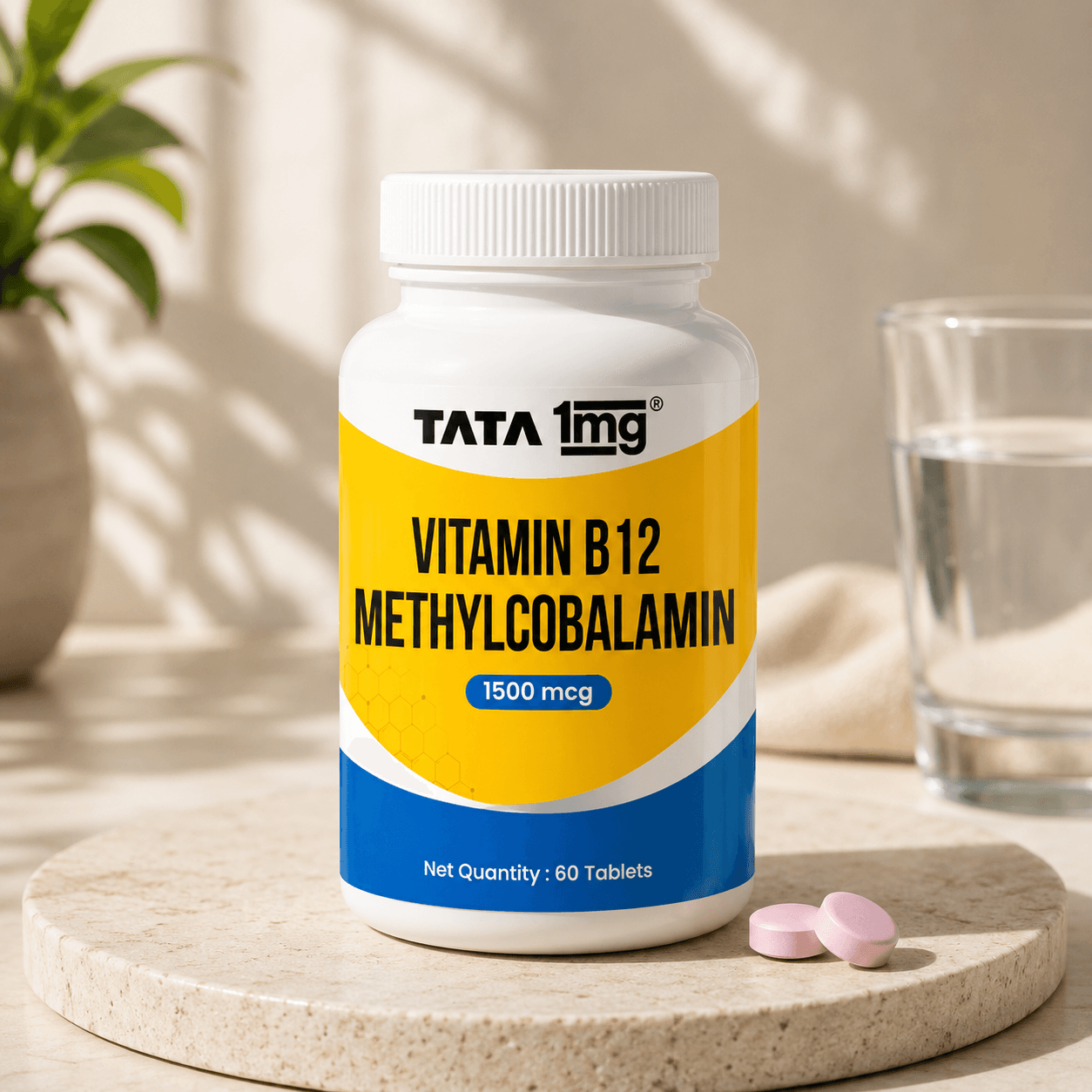 Vitamin B12 Methylcobalamin 1500mcg Tablet | Active B12 for Nerve Health & Energy Support | High Strength
